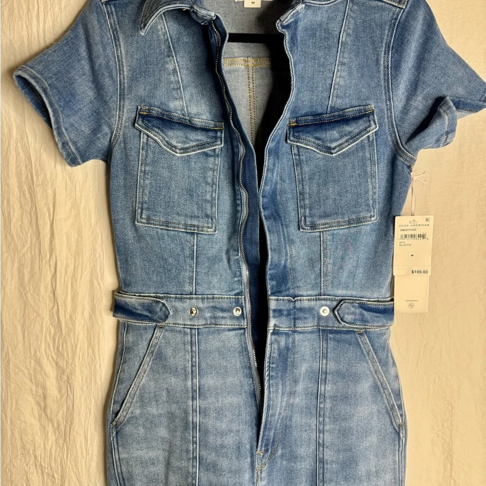 Good American Denim Utility Jumpsuit NWT Size M $199 - Picture 7 of 9
